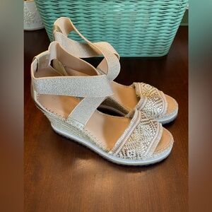Tommy Hilfiger Yemina Gold Espadrille Wedge